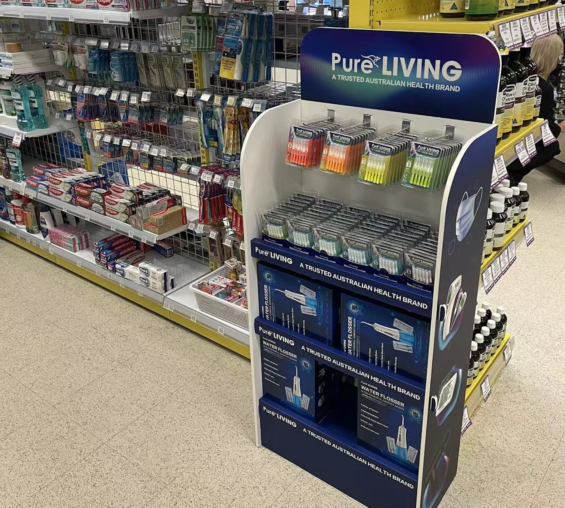 Pure Living Elevates Presence with 850 Display Stands in Australian Pharmacies