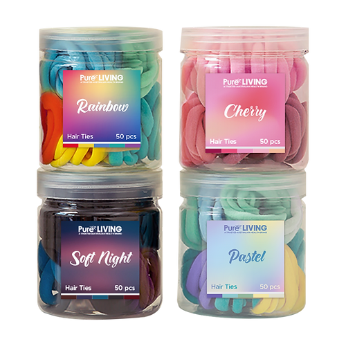 Colourful Hair Ties Set 50pc/box