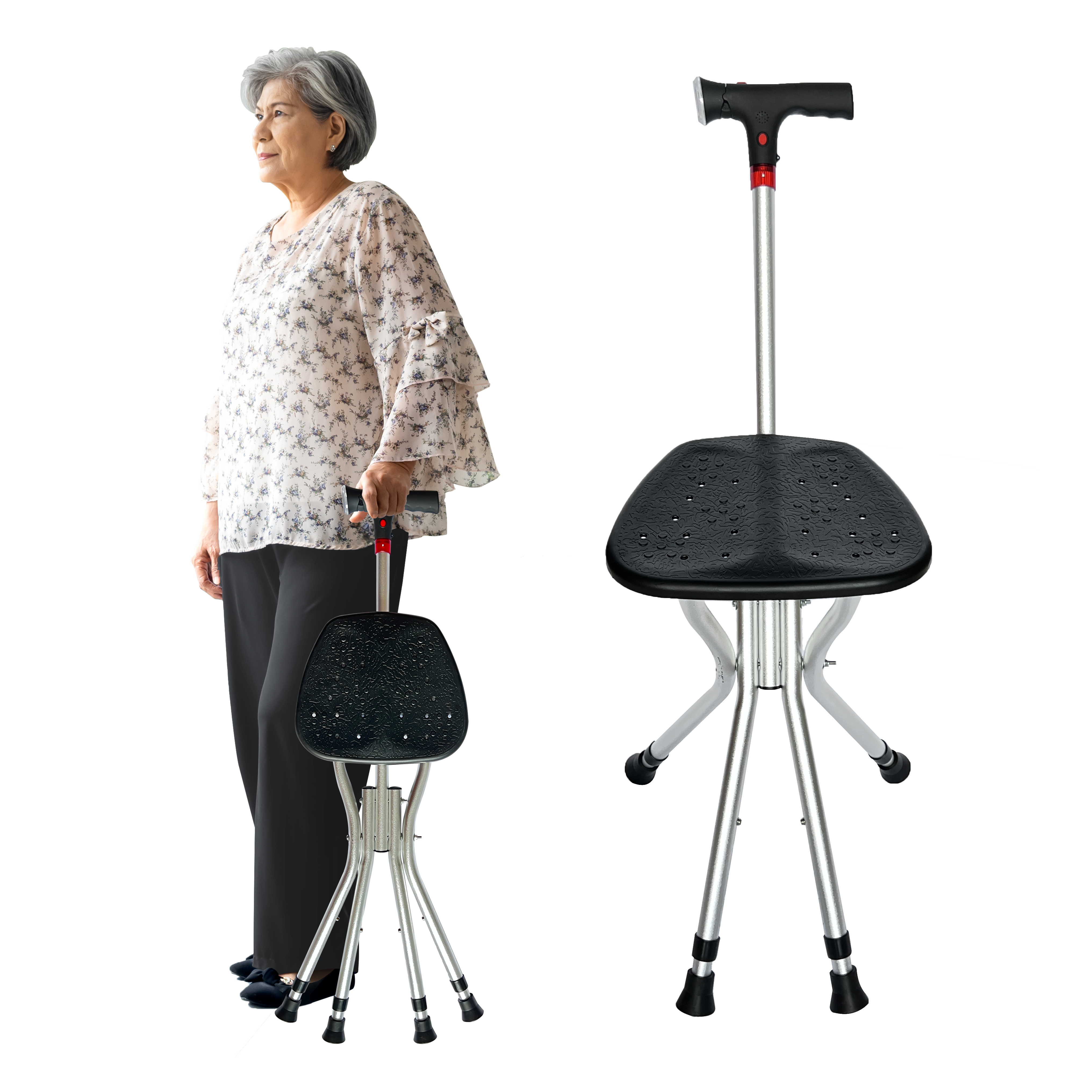 Cane Seat with Light & Alarm