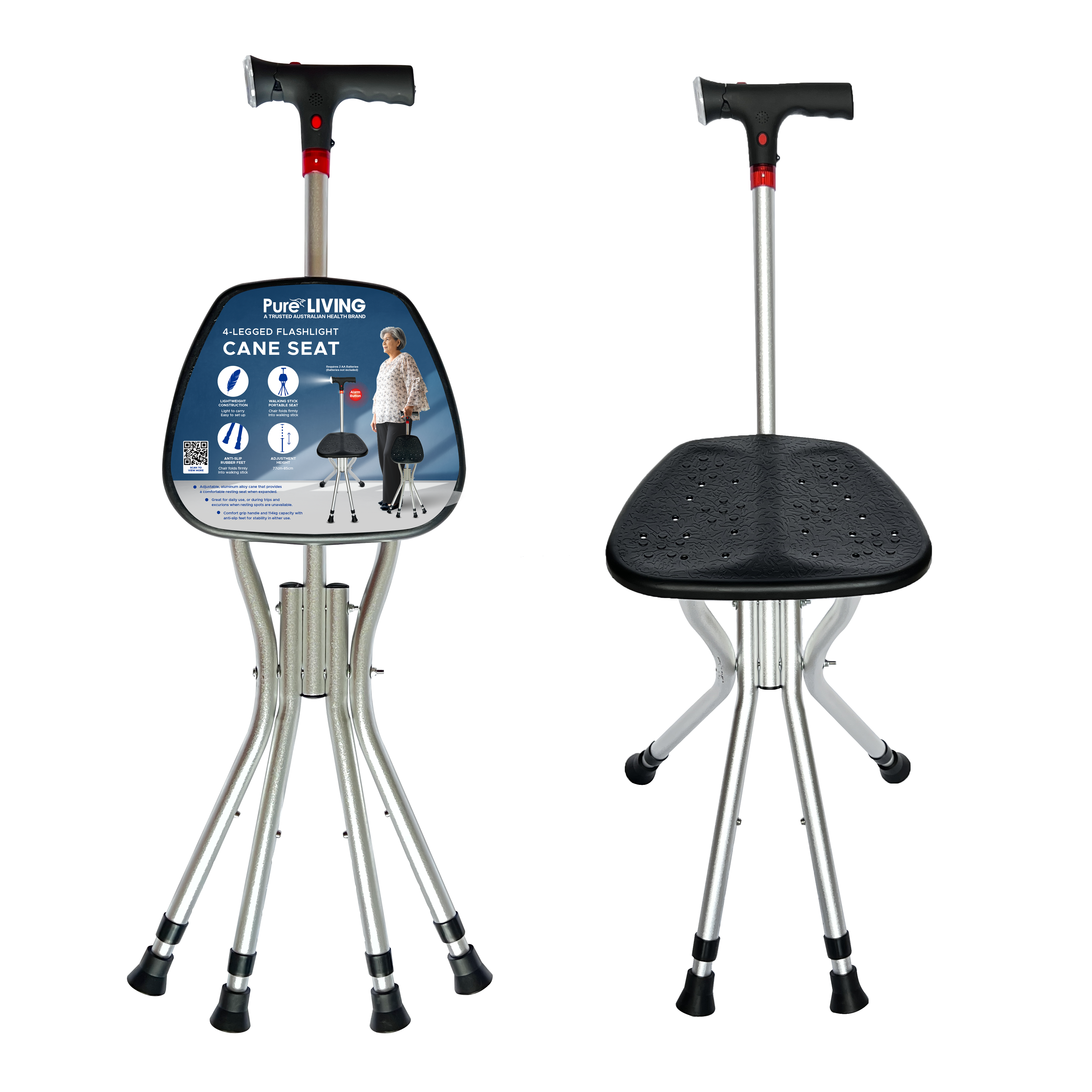 Cane Seat with Light & Alarm