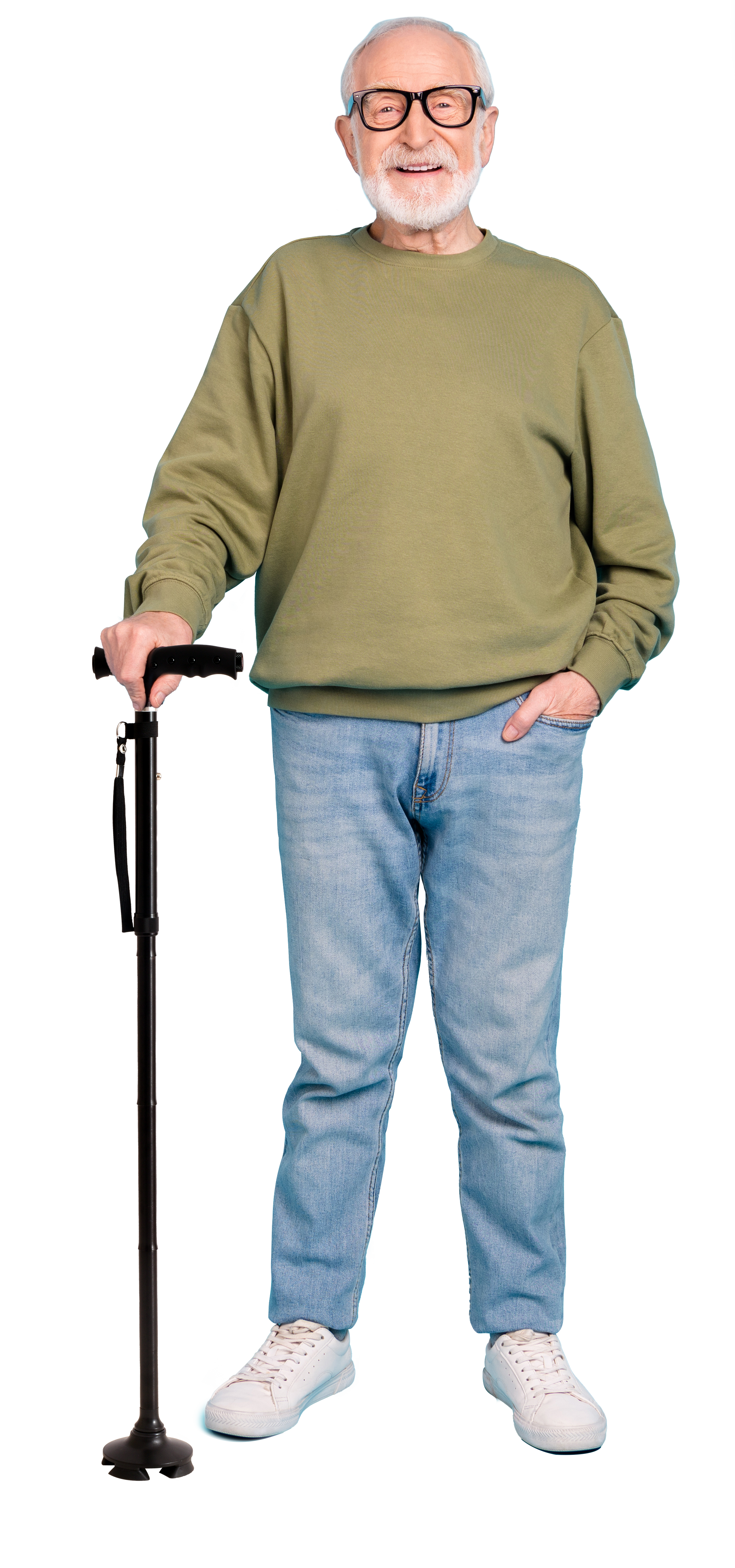 Foldable Walking Stick with Flashlight