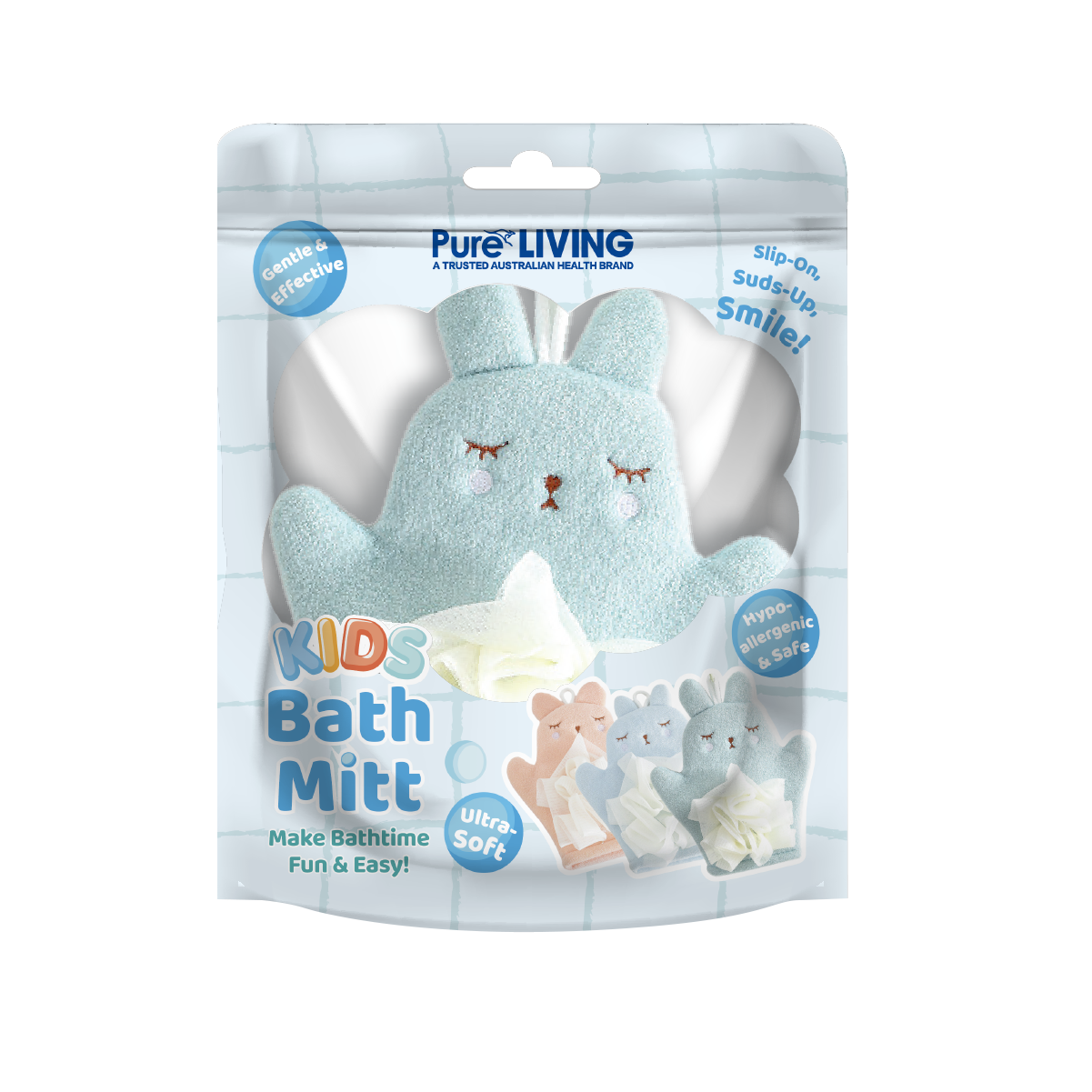 Kids Bath Mitt 3 Colours