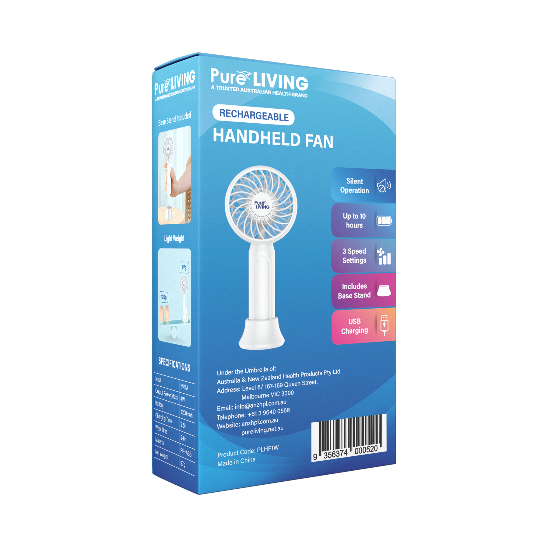 Rechargable Handhled Mini Fan