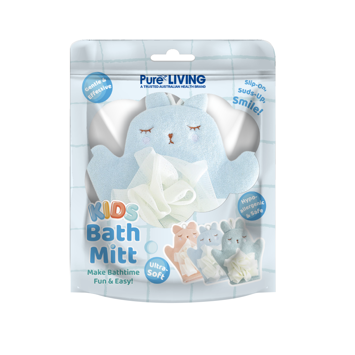 Kids Bath Mitt 3 Colours
