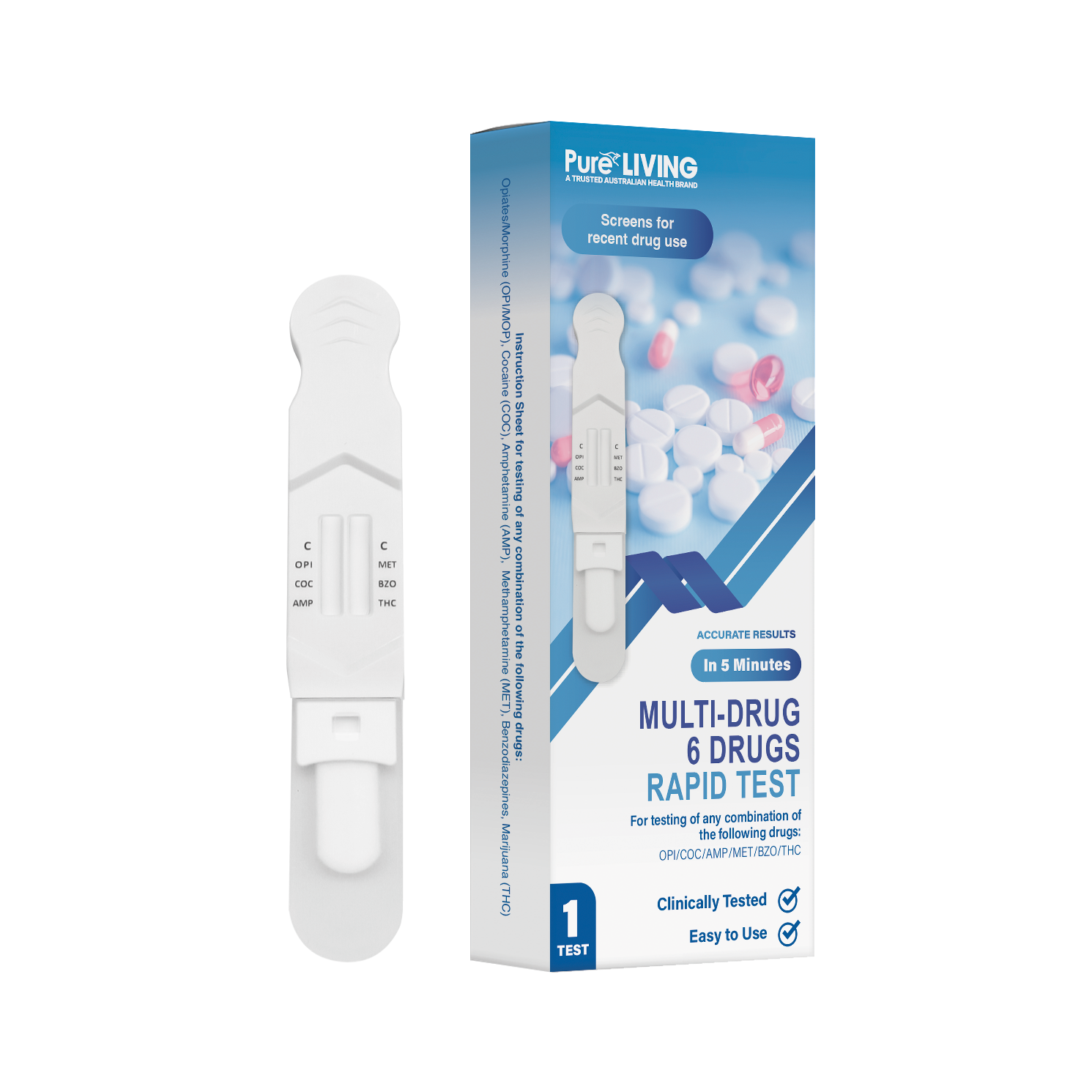 Multi-Drug 6 Drugs Oral Fluid Rapid Test