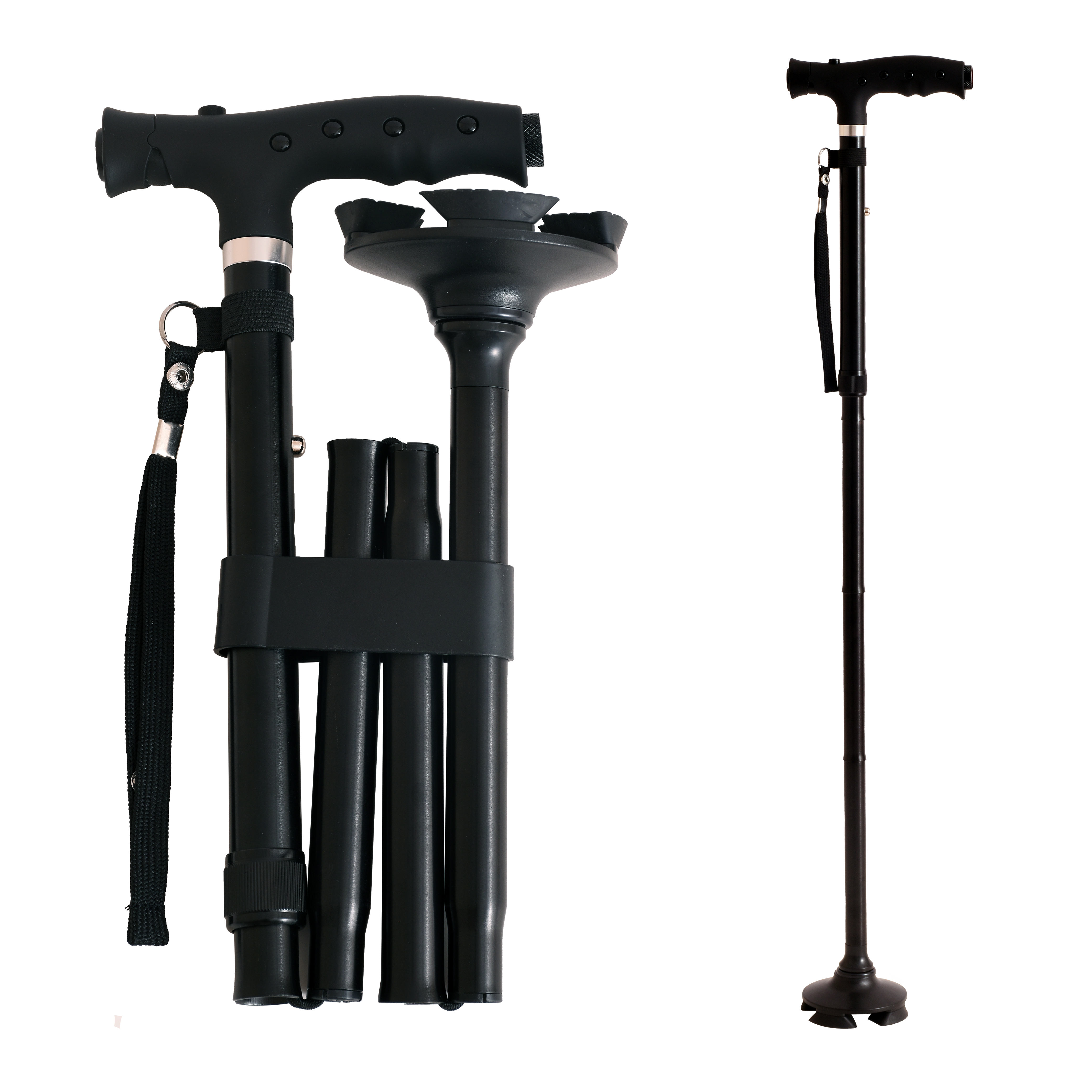 Foldable Walking Stick with Flashlight