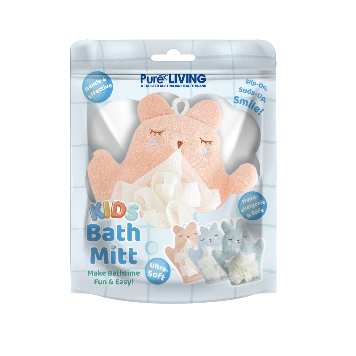 Kids Bath Mitt 3 Colours