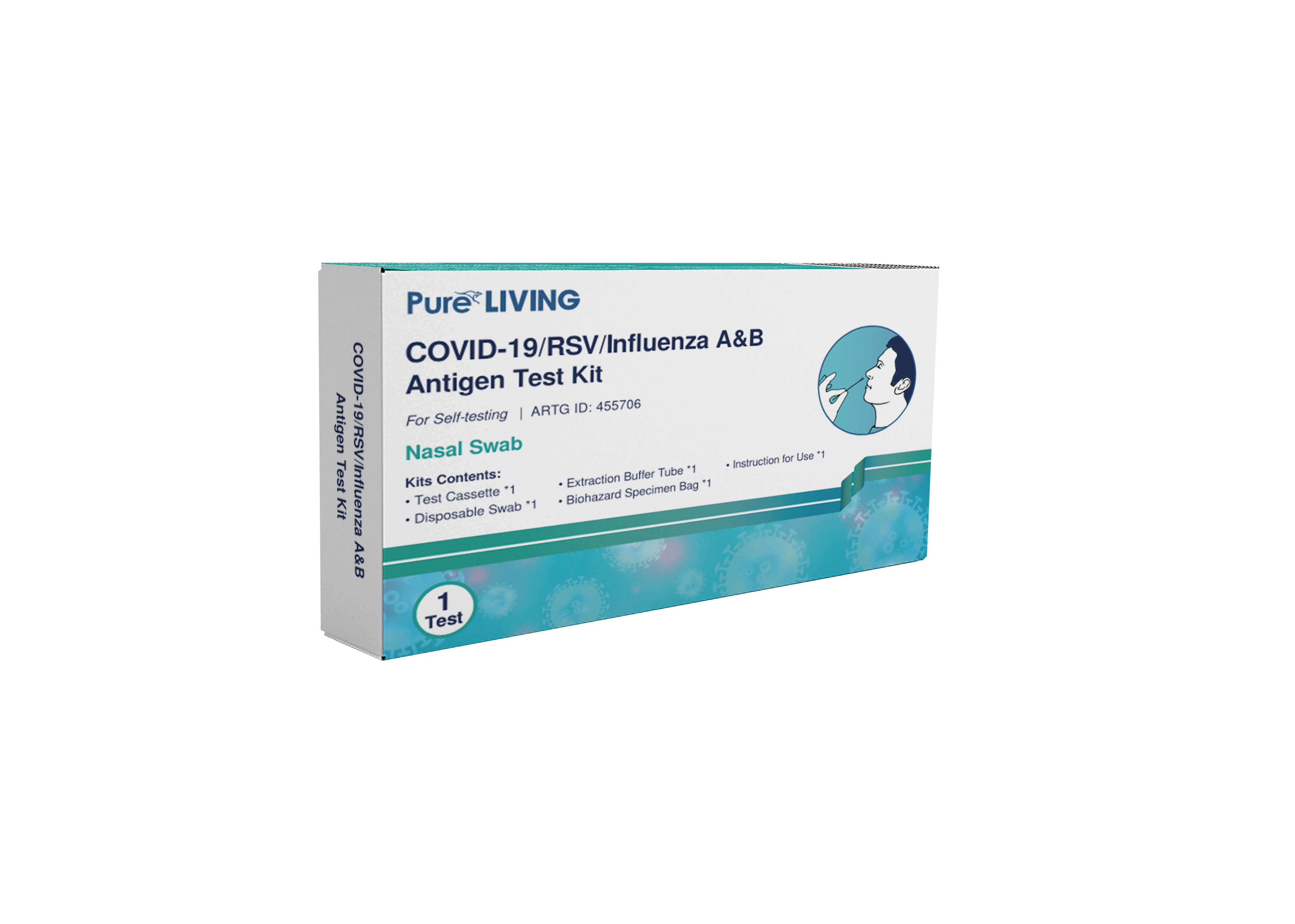 Pure Living 4 in 1 RATS (RSV/Influenza A&B/Covid-19)